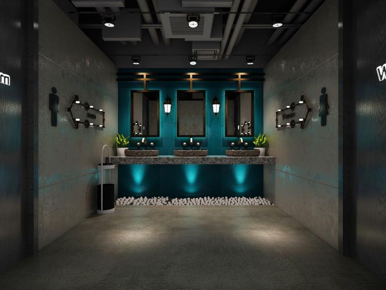 網(wǎng)咖衛(wèi)生間裝修設計效果圖