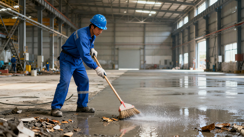 鋼結(jié)構(gòu)廠房地面施工養(yǎng)護